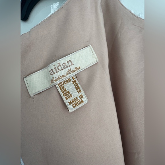 Aidan Mattox  Women White Flower Lace Sleeveless Mini  Dress Size US 6 | EU 38 - Picture 5 of 14